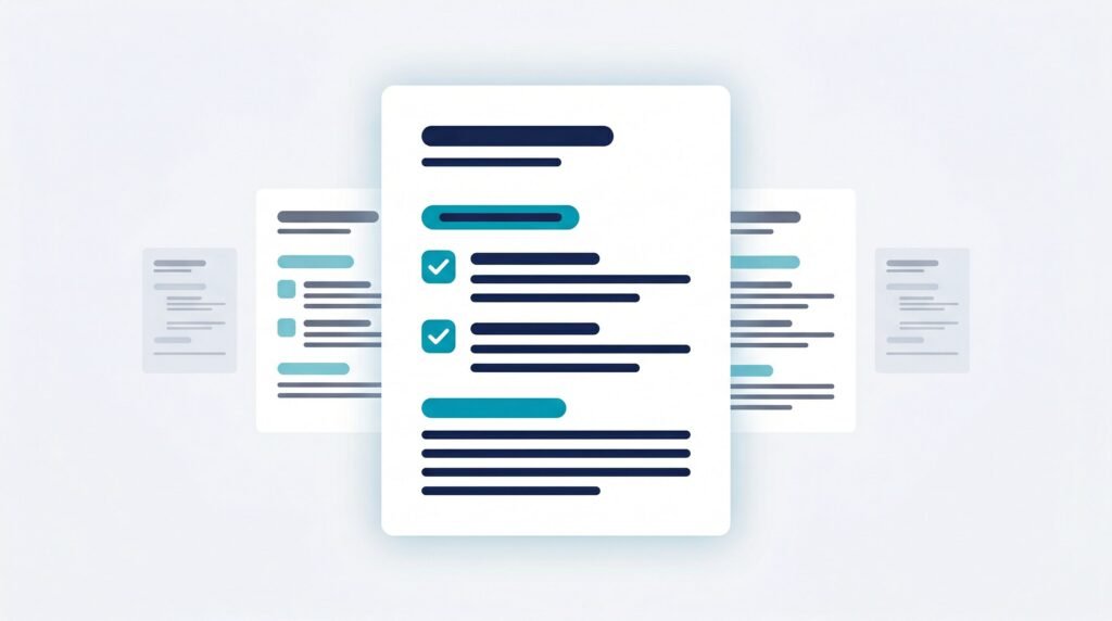 Salesforce job description template showing a standout job posting with organized sections and checkmarks for hiring managers